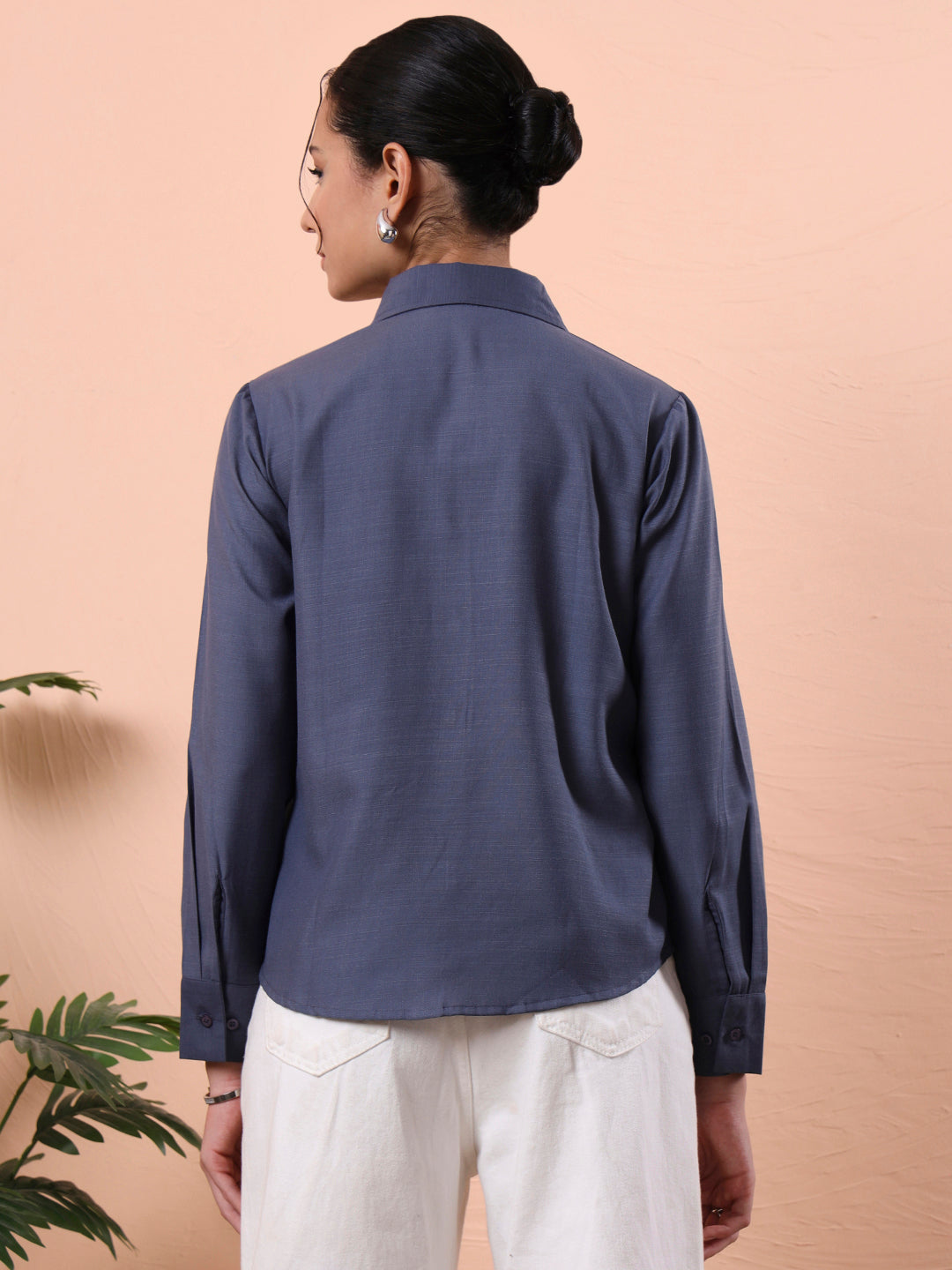 trendy embroidered long sleeve shirt