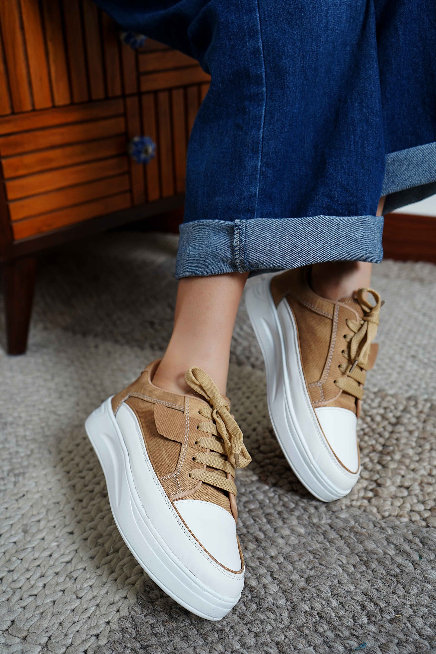 Beige Smart Casual  Shoes