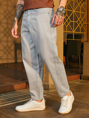 Light-Wash Carrot-Fit Denim Jeans