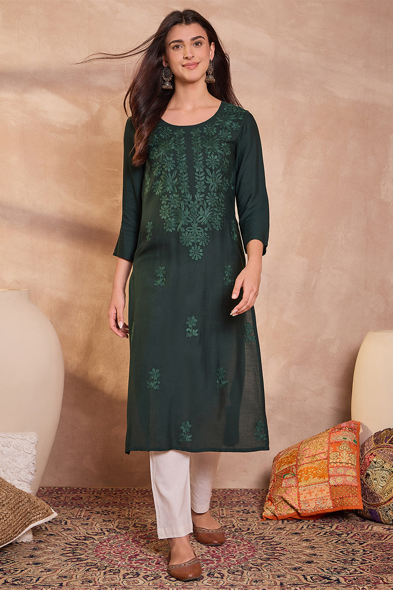 green-viscose-rayon-emboidered-kurti-vck9797