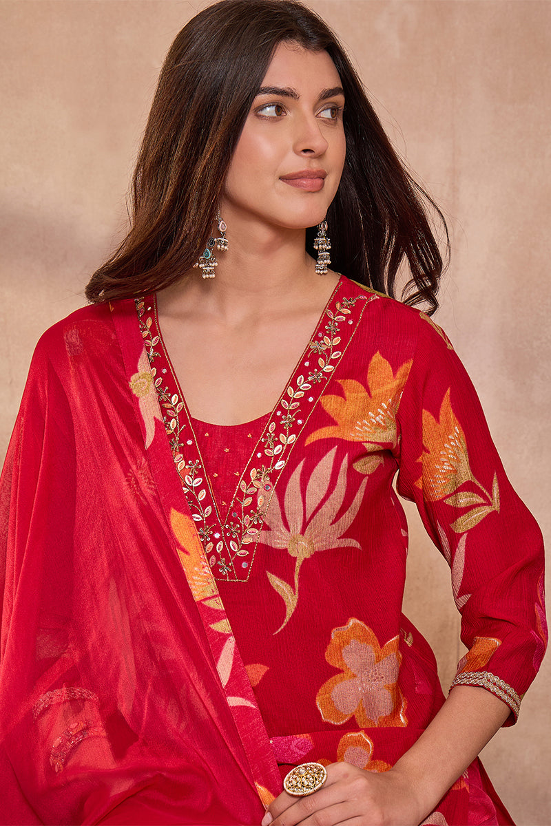 ahika-womens-pink-viscose-floral-printed-kurta-set-pkskd3162