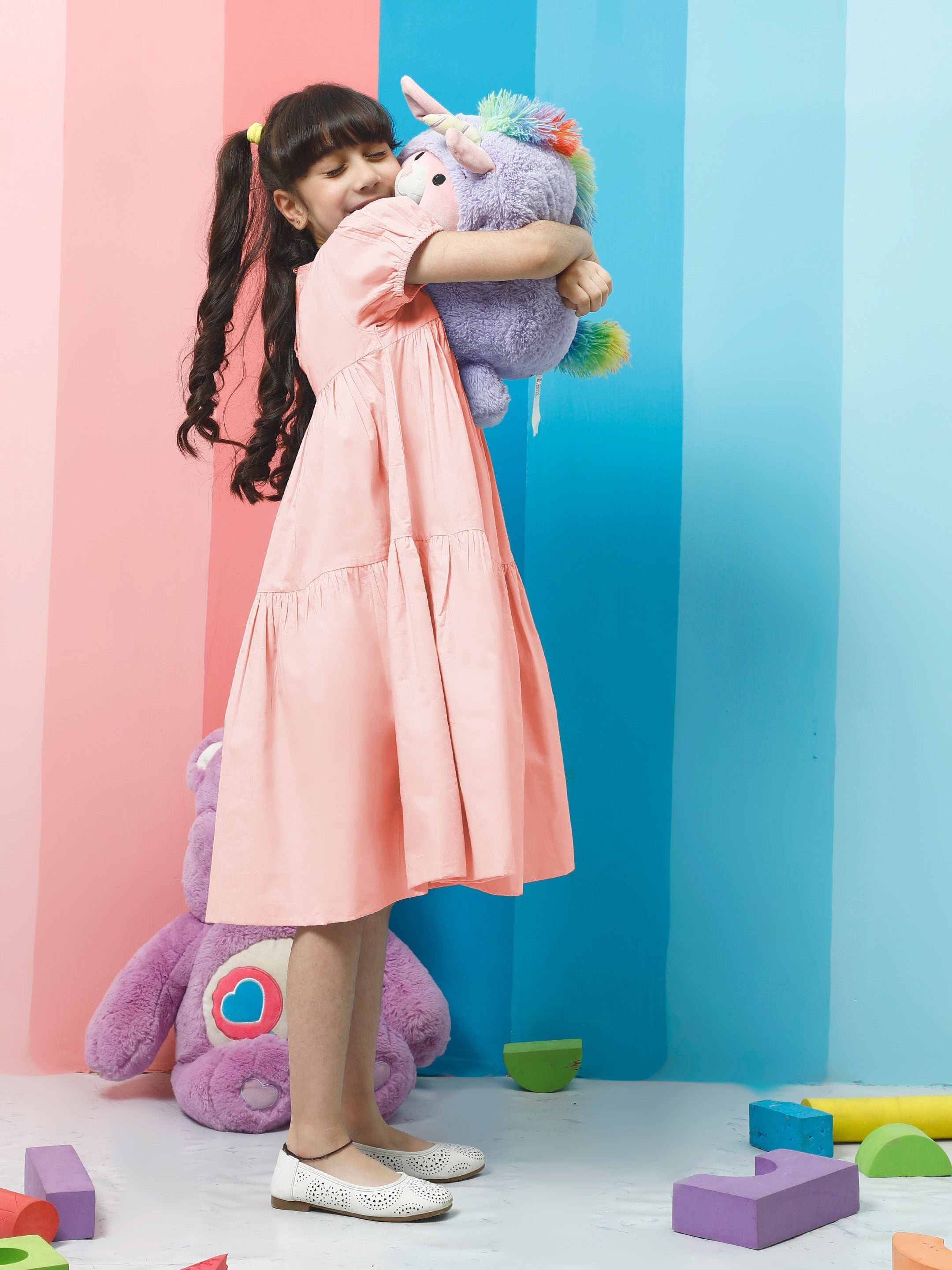 athena girl puff sleeve balloon dress 3
