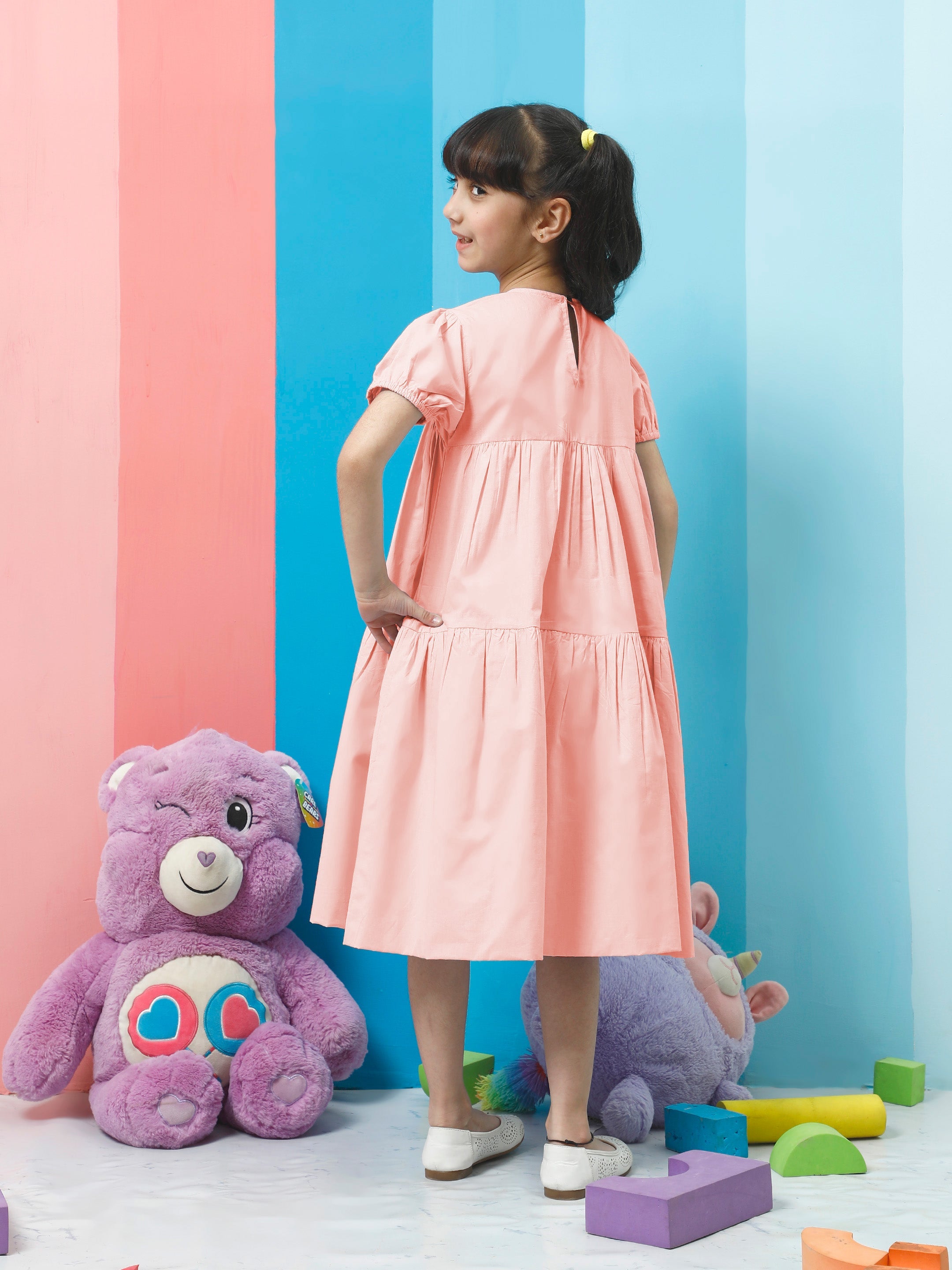 athena girl puff sleeve balloon dress 3