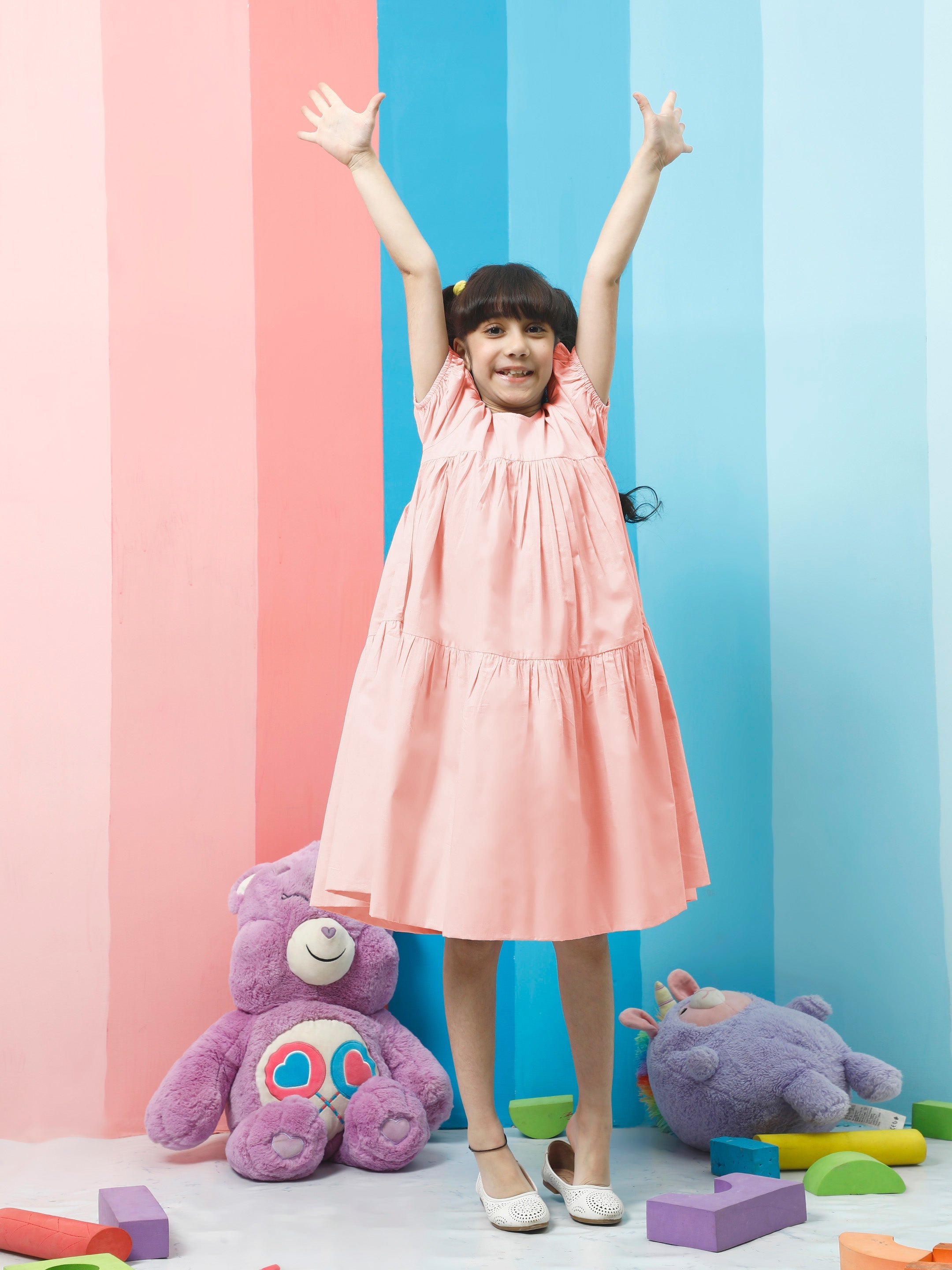 athena girl puff sleeve balloon dress 3
