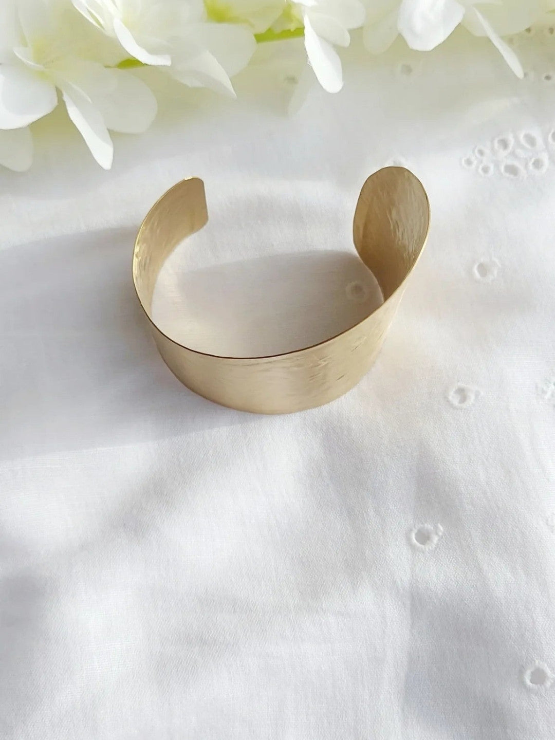 Golden Brass Vayu Cuff Bracelets