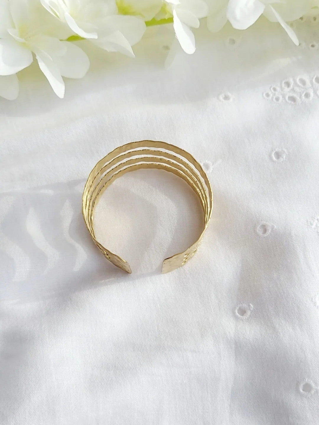 Golden Brass Amari Cuff Bracelet
