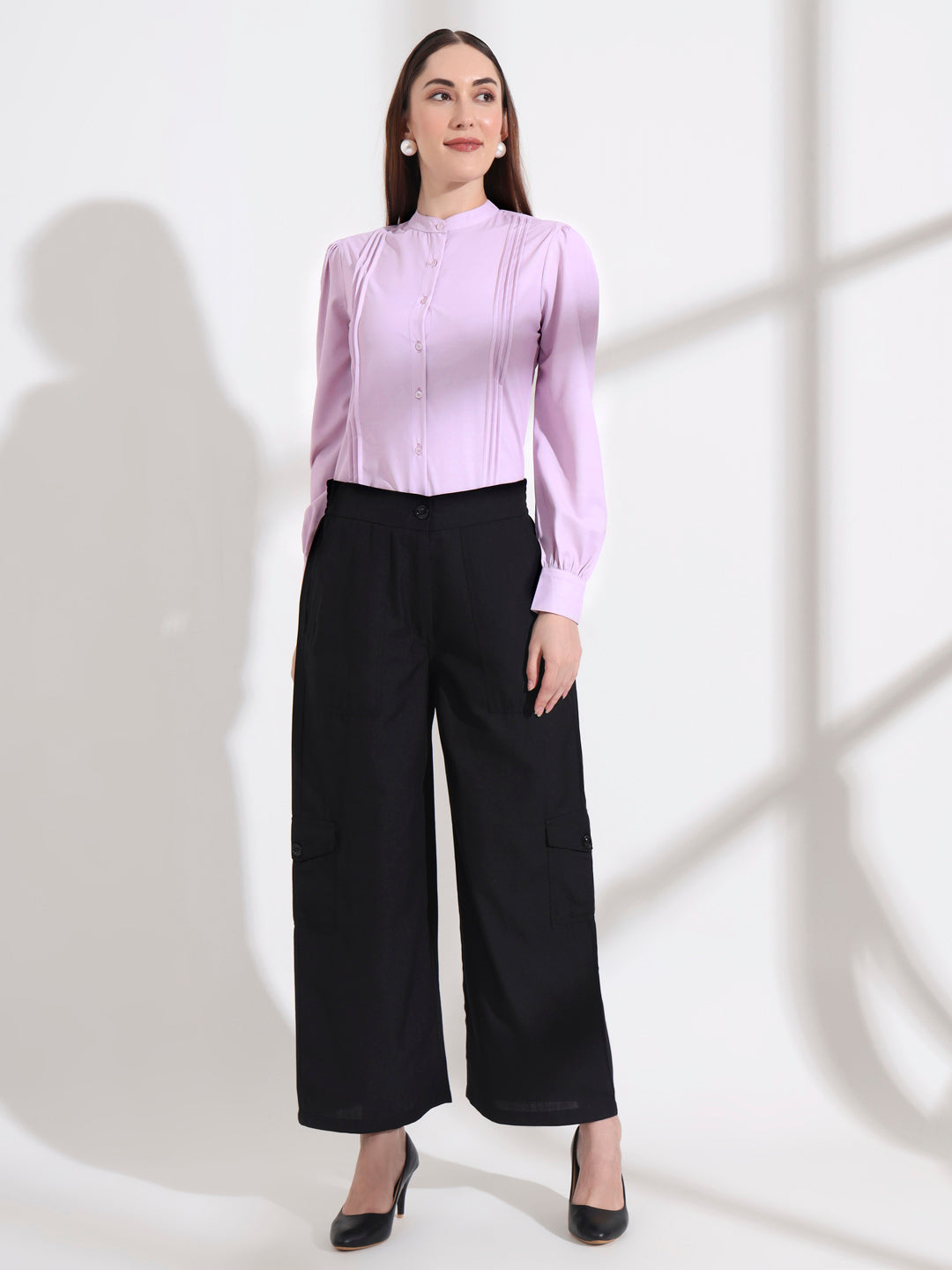womens pleated formal shirts 4
