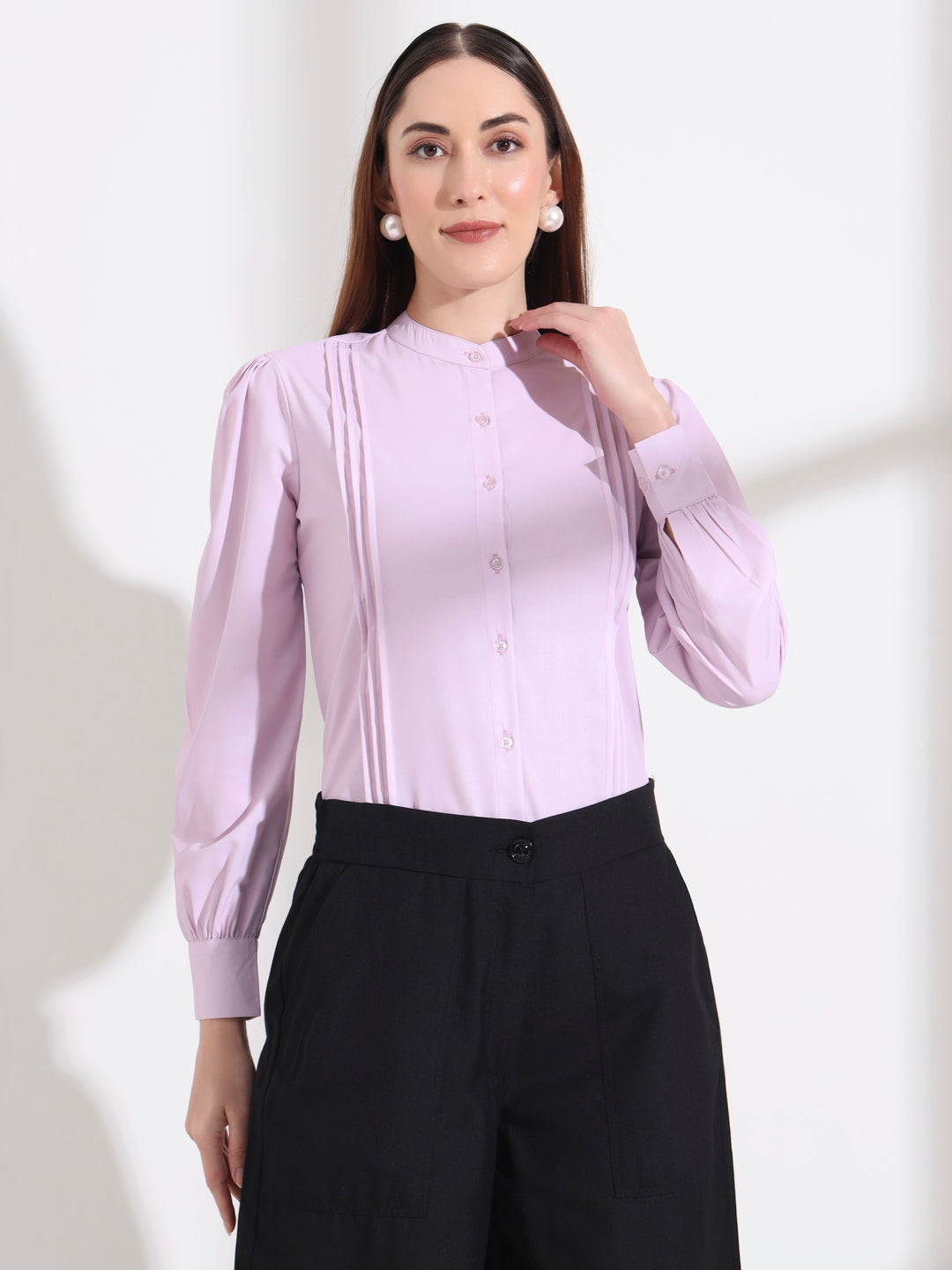 womens pleated formal shirts 4