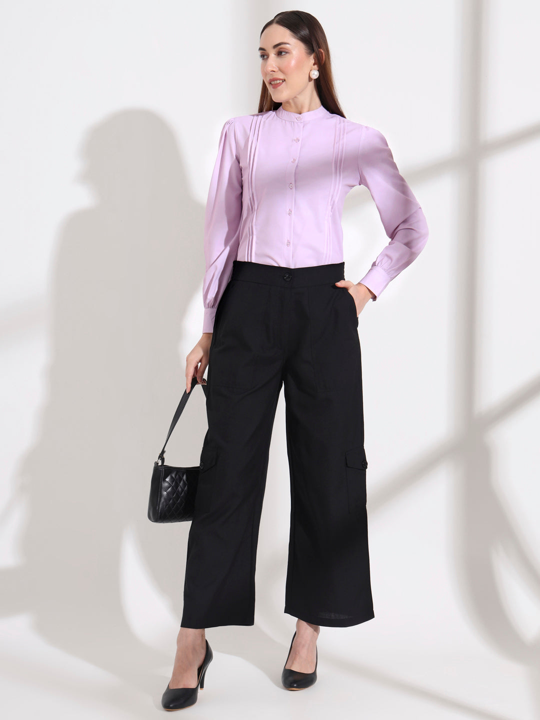 womens pleated formal shirts 4