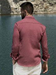 Self-Design Striped Shirt