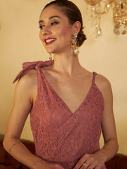 athena floral lace a line dress