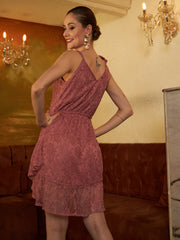 athena floral lace a line dress