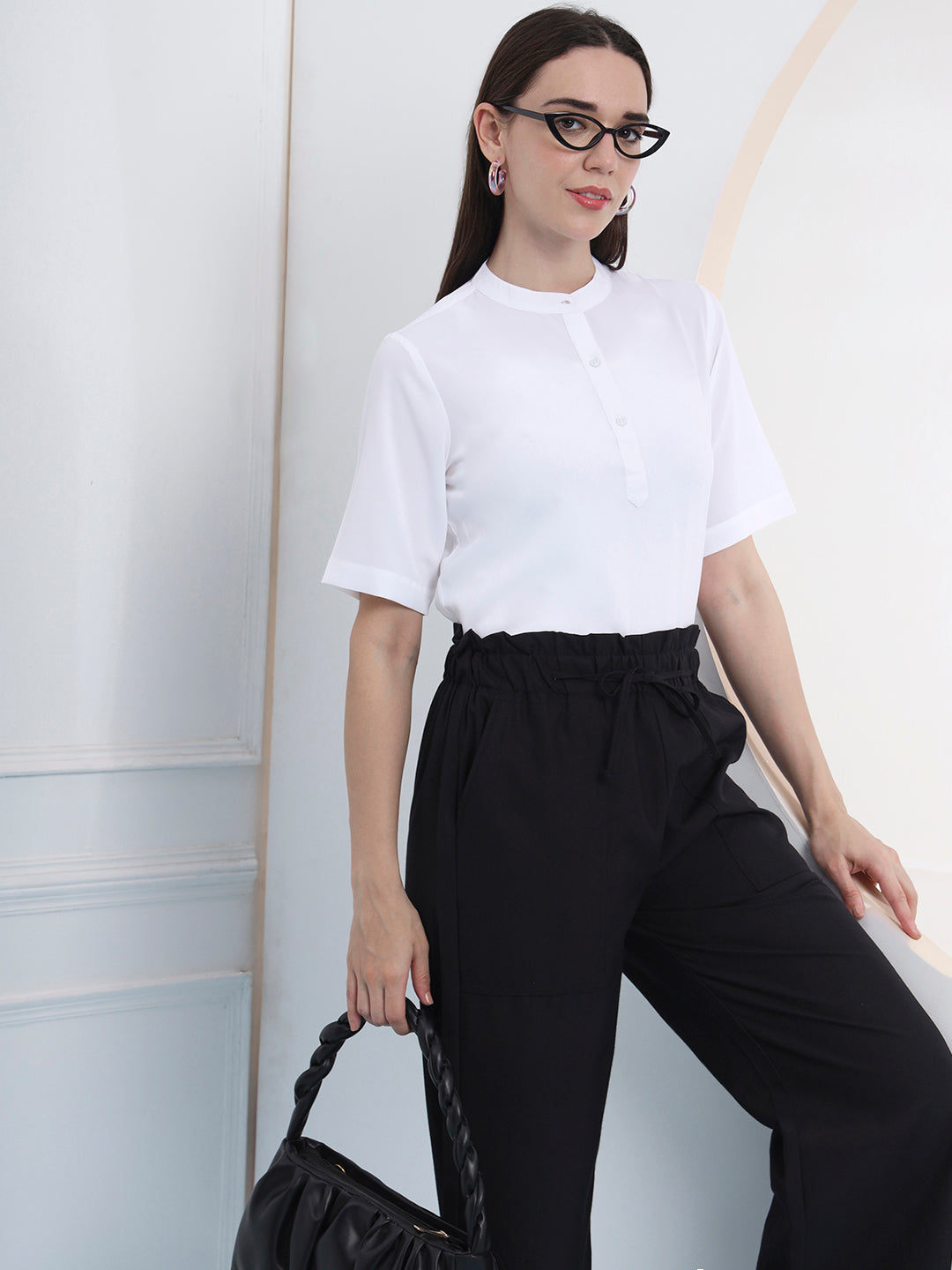 women high neck regular sleeve top 4