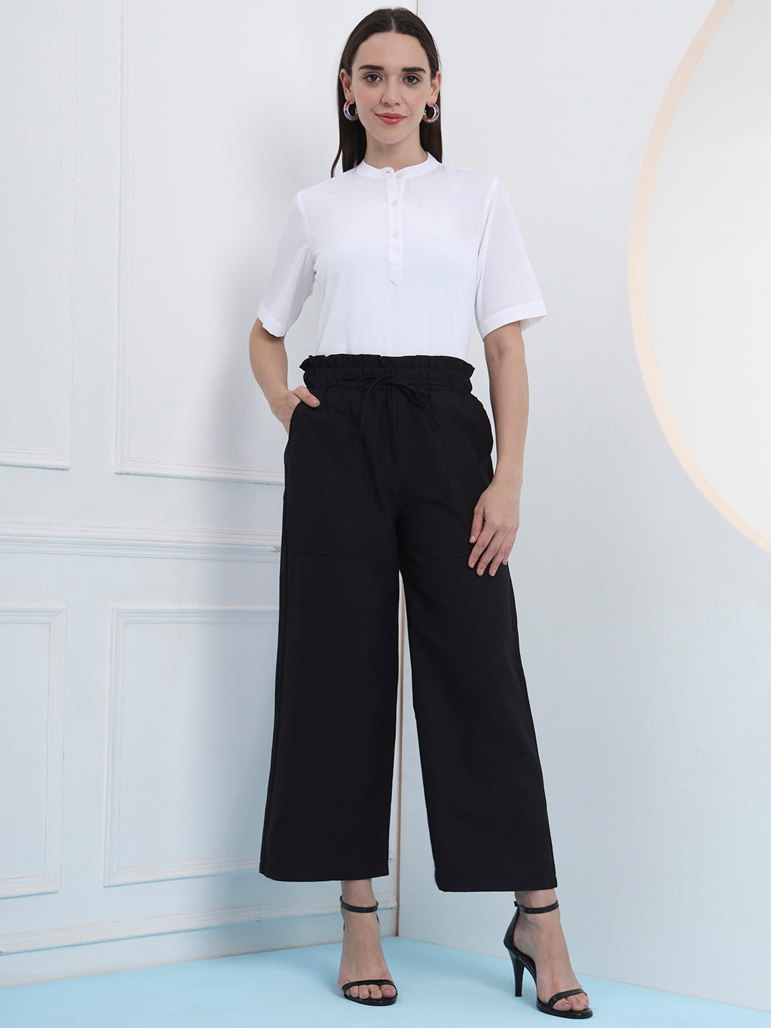 women high neck regular sleeve top 4