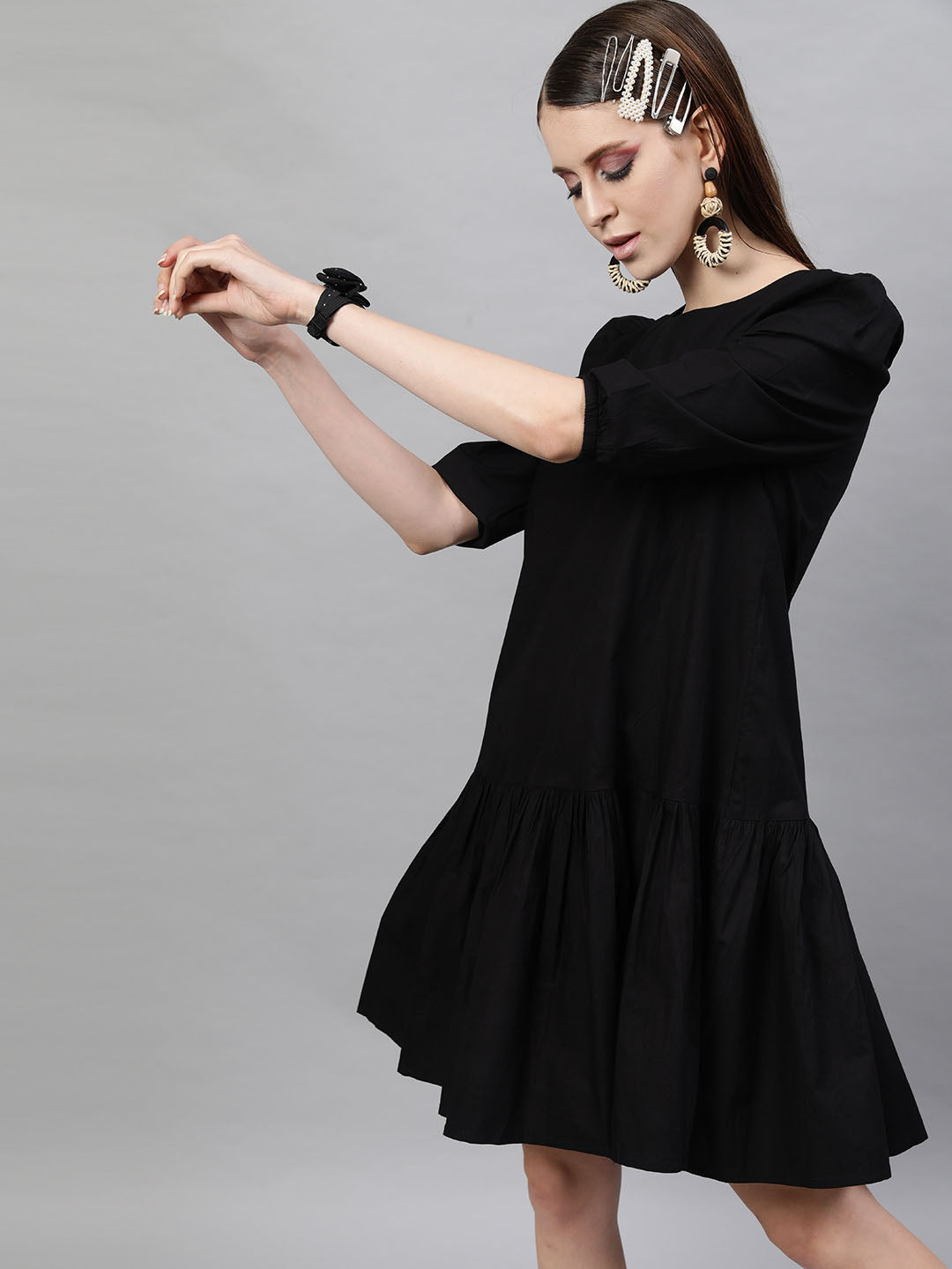 Solid Poplin Dress