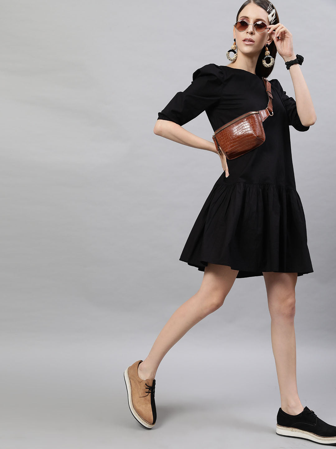 Solid Poplin Dress