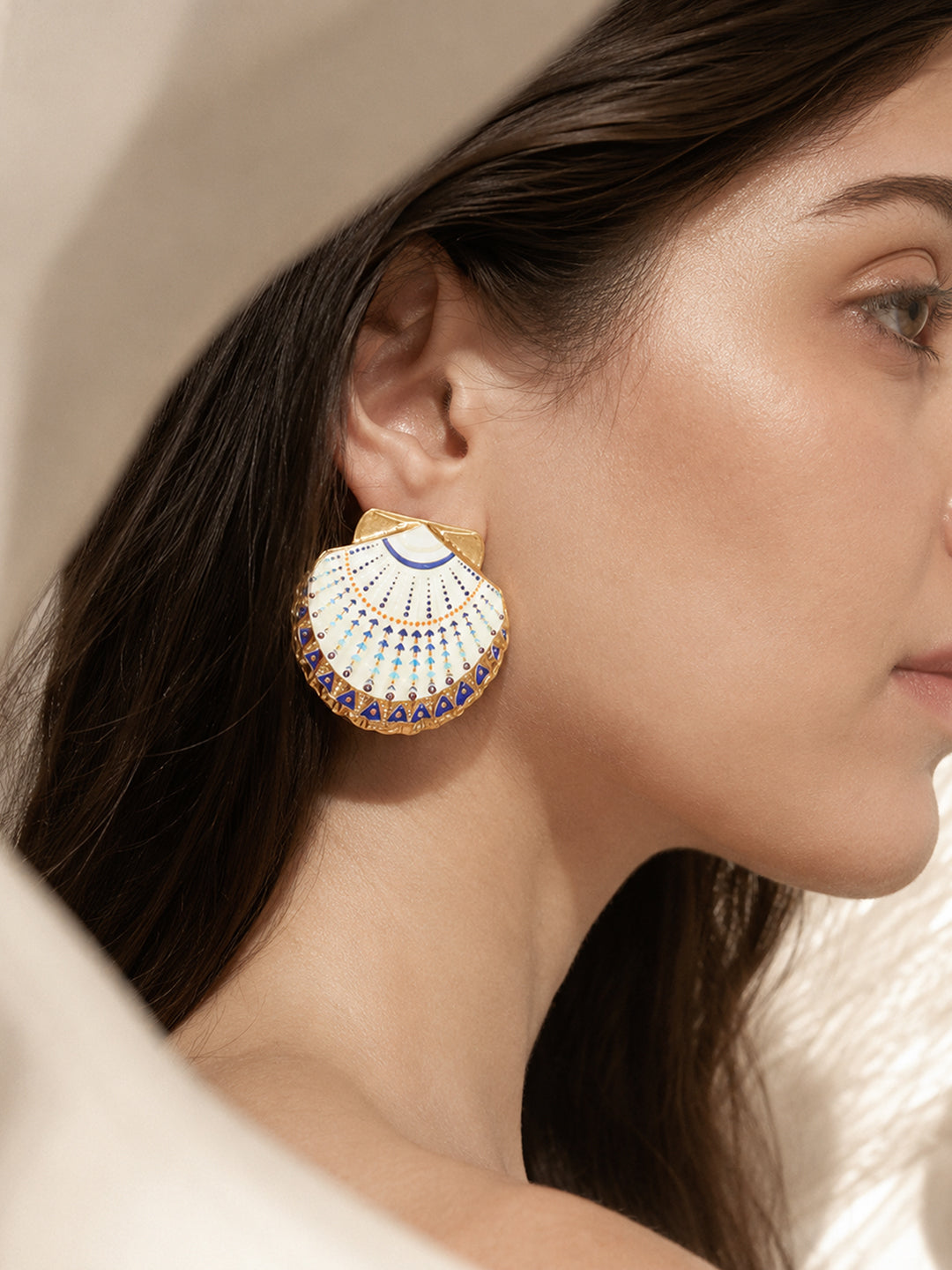 The Seashell Fan Drop Earrings