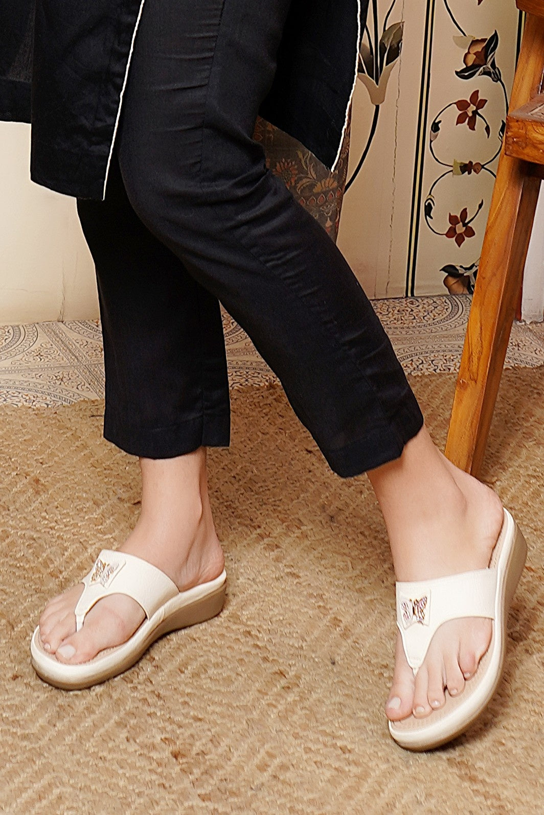 White Smart Casual Flats