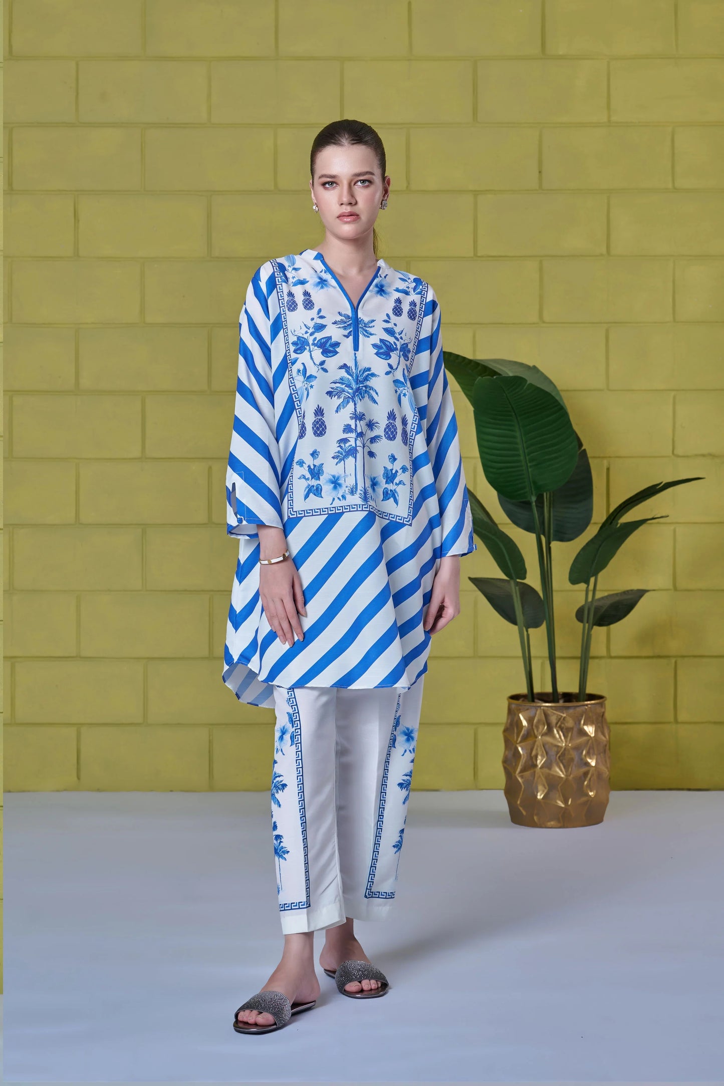 Women's Blended Cotton Satin Co-Ords