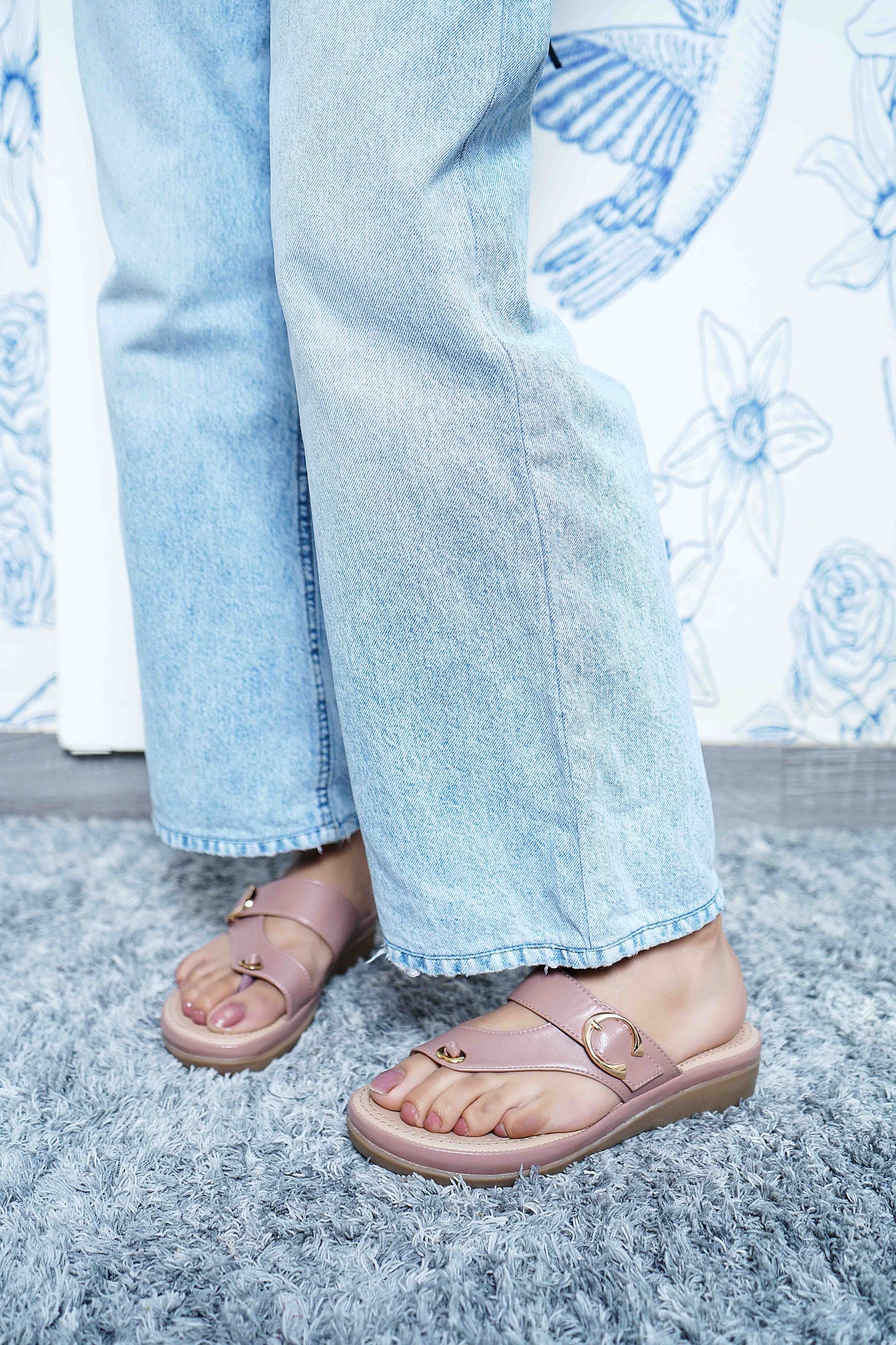 Peach Casual Flats