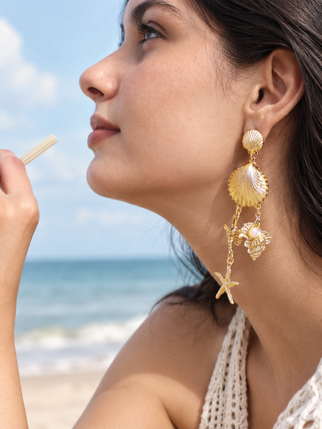 The Coastal Shell Drop Earrings