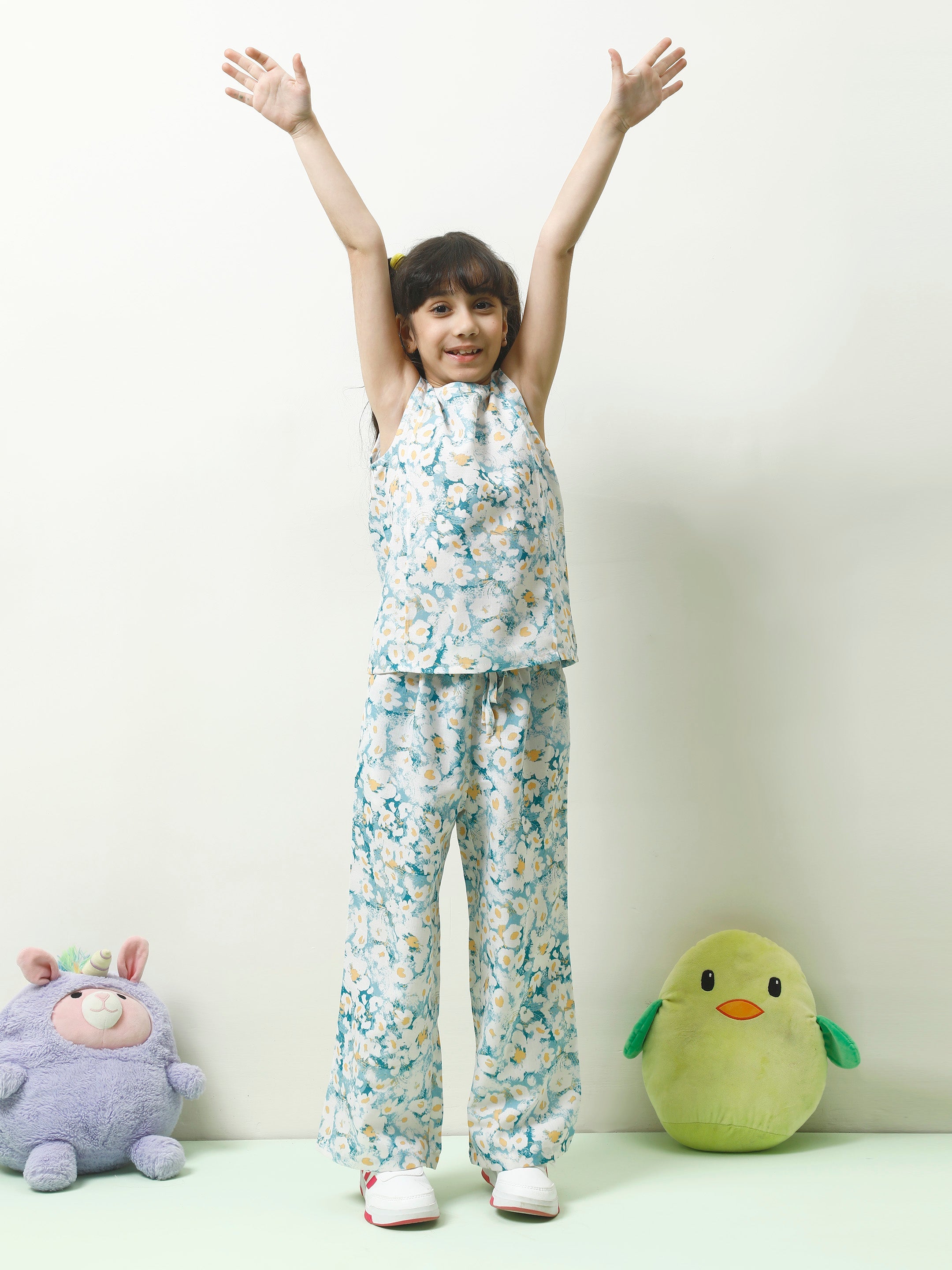 athena green printed linen co ords copy