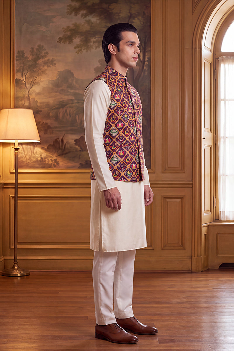 ethnic-bay-mens-purple-silk-blend-patola-print-mandarine-collar-koti-mkot1047