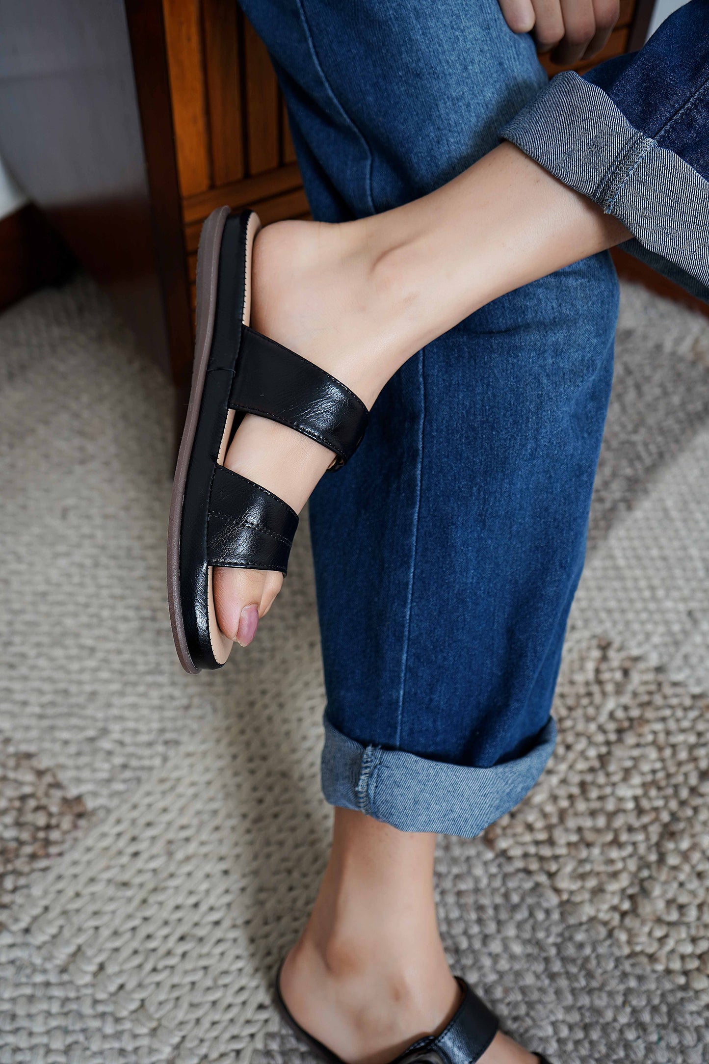 Black Casual Flats