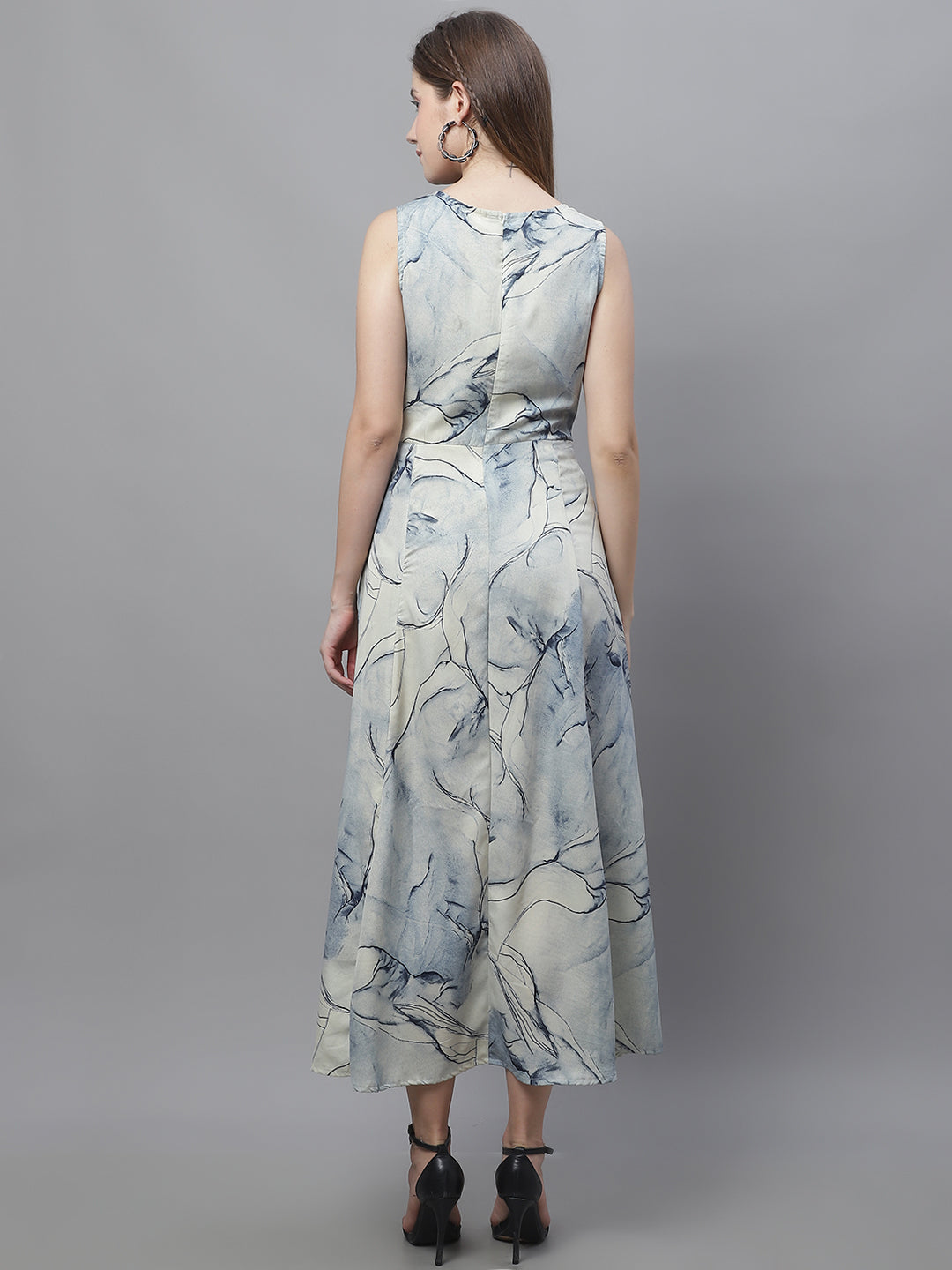 Women Blue Printed A Line Dresses