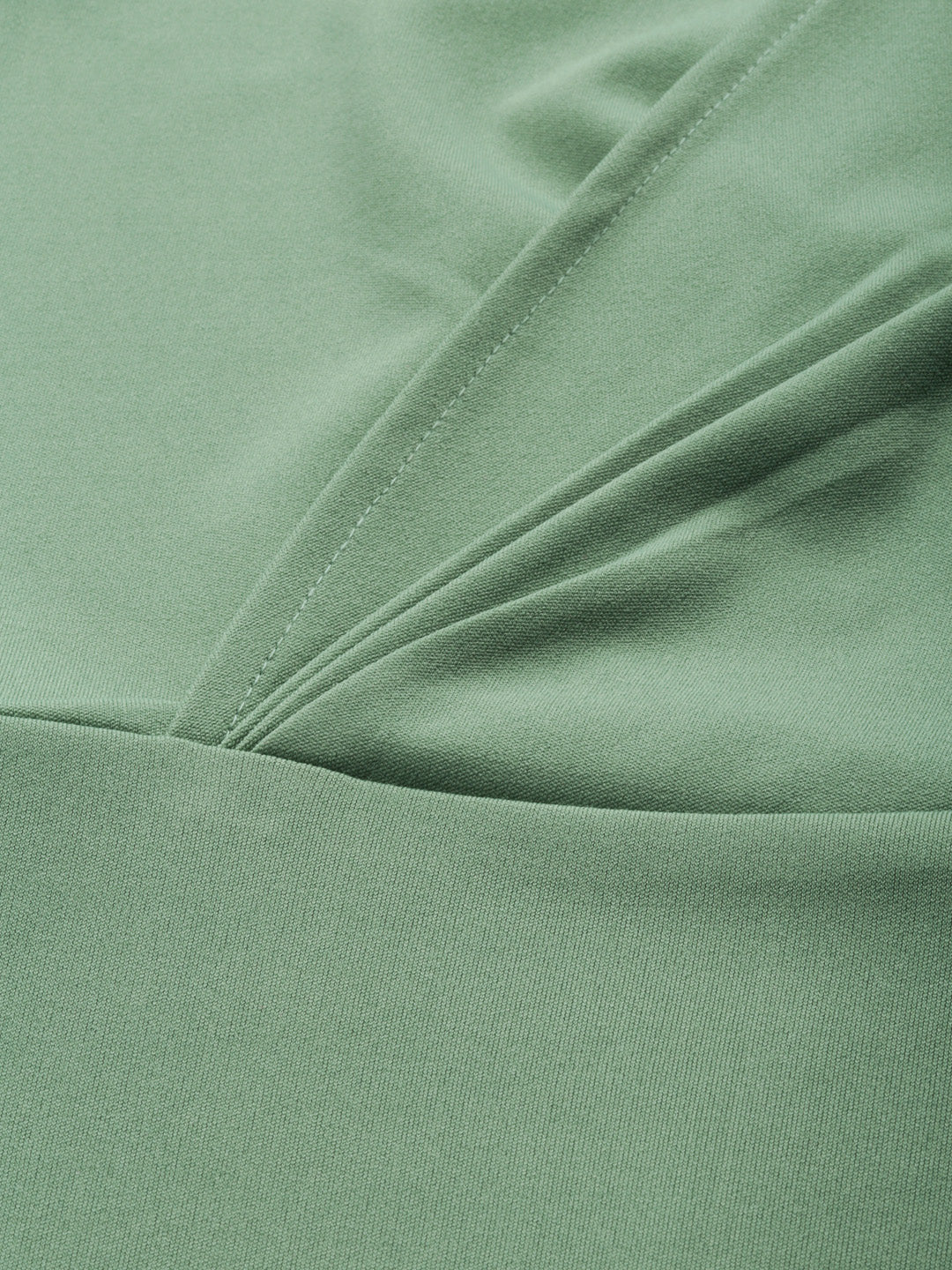 athena classy olive green bishop sleeves bodycon dress