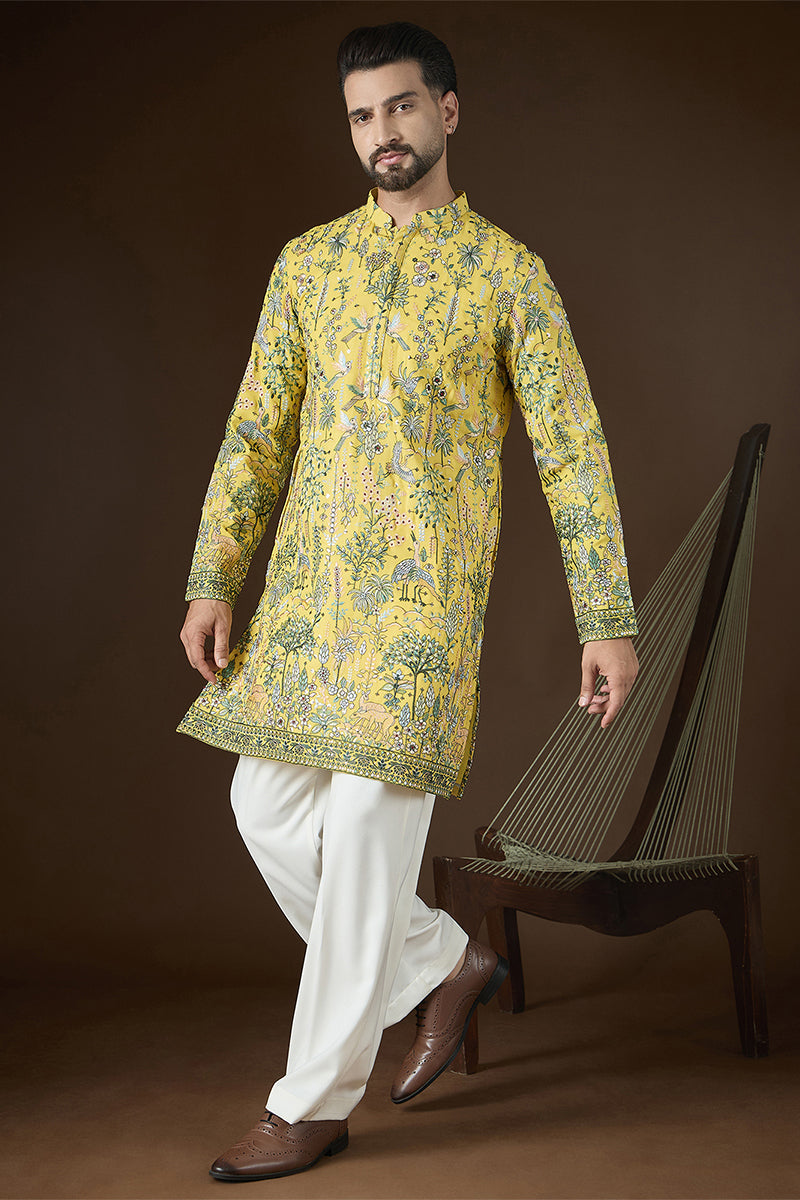 ethnic-bay-yellow-georgette-solid-embroidered-kurta-with-trouser-mkset2727
