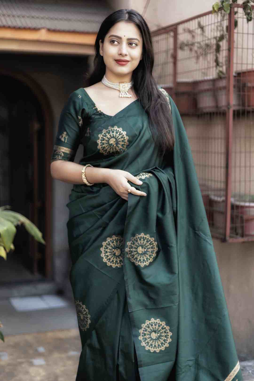 Soft Poly Silk saree with stylish prints