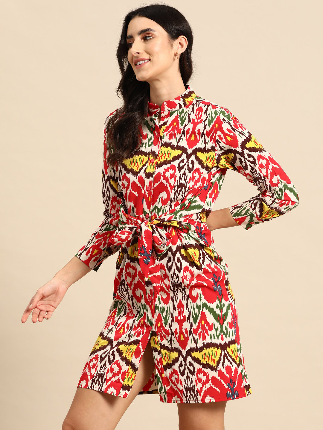MABISH - Front tie up shirt dress
