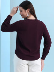 casual puff sleeves solid women top 5