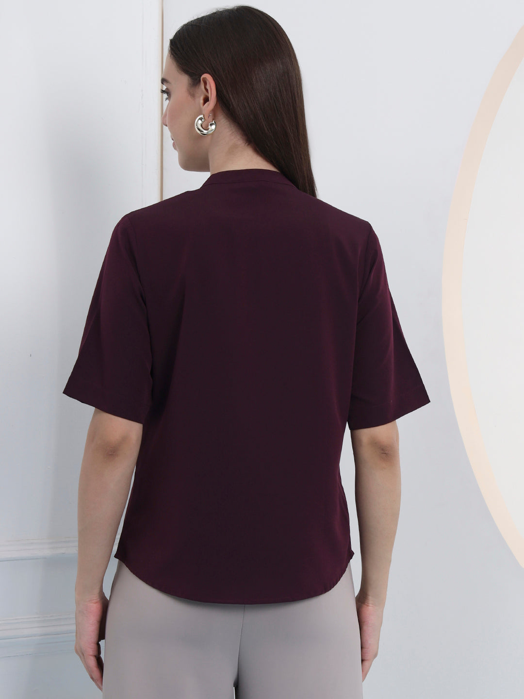 women high neck regular sleeve top 4