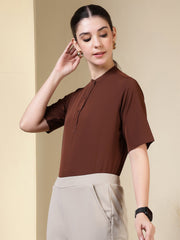 women high neck regular sleeve top 4