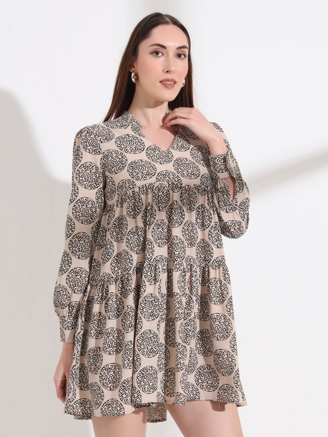 floral printed tailored fit flare dress