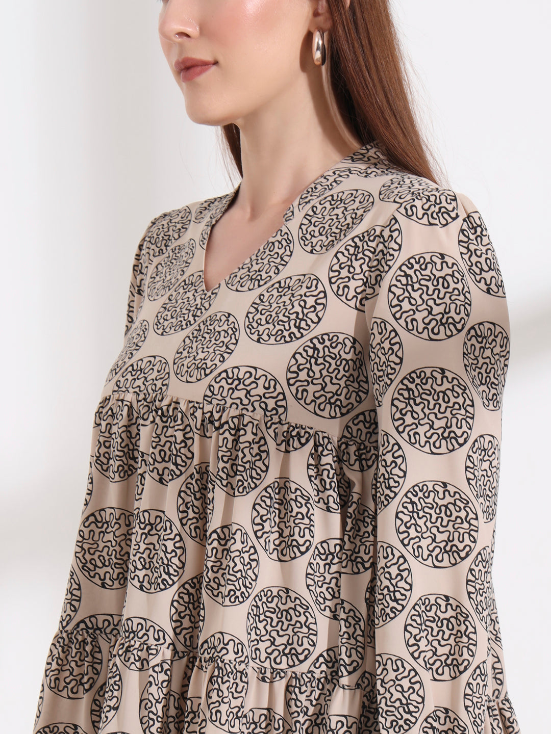 floral printed tailored fit flare dress