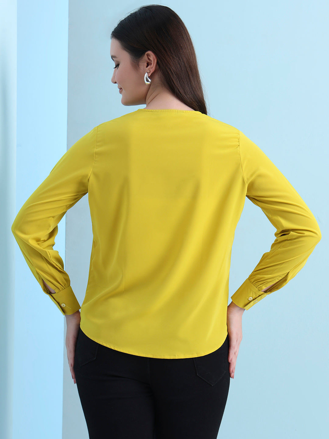 casual puff sleeves solid women top 5