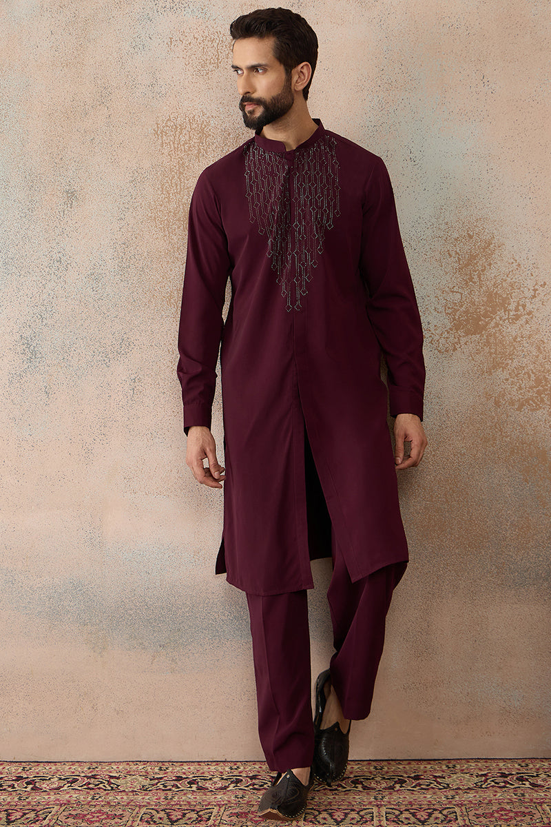 ethnic-bay-men-maroon-silk-blend-ethnic-motifs-printed-kurta-with-trouser-mkset2390