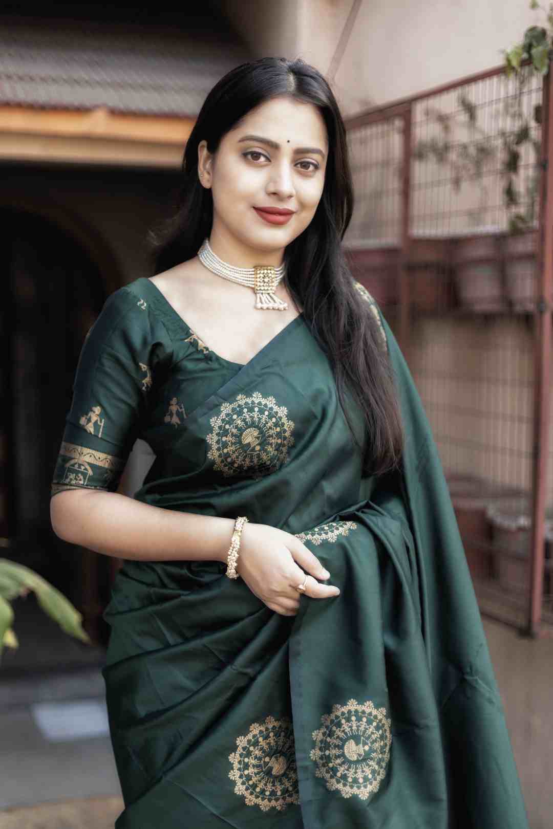 Soft Poly Silk saree with stylish prints