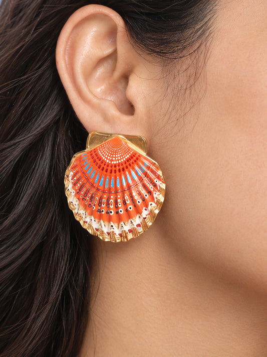 The Sunset Fan Drop Earrings