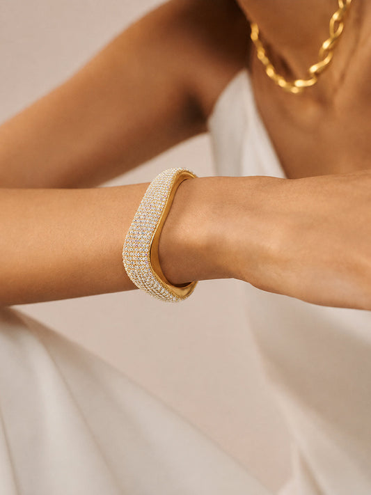 The Celestial Crystal Cuff Bracelet