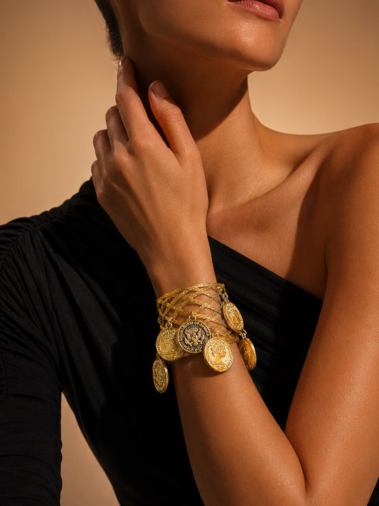 The Heritage Coin Charm Cuff
