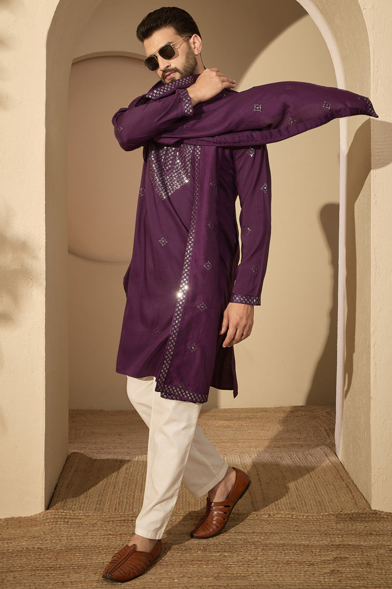 ethnic-bay-violet-silk-blend-solid-embroidered-mandarin-collar-kurta-with-dupatta-mkud1078