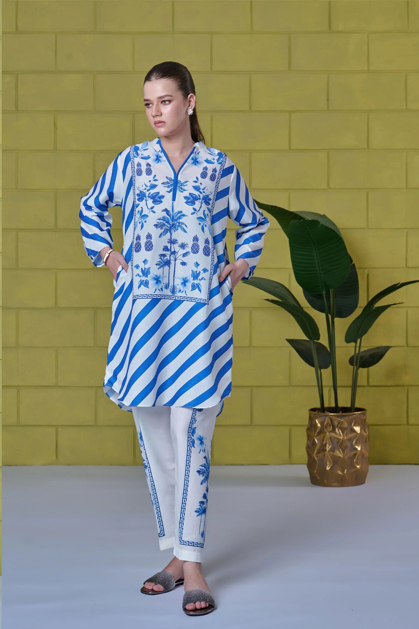Women's Blended Cotton Satin Co-Ords