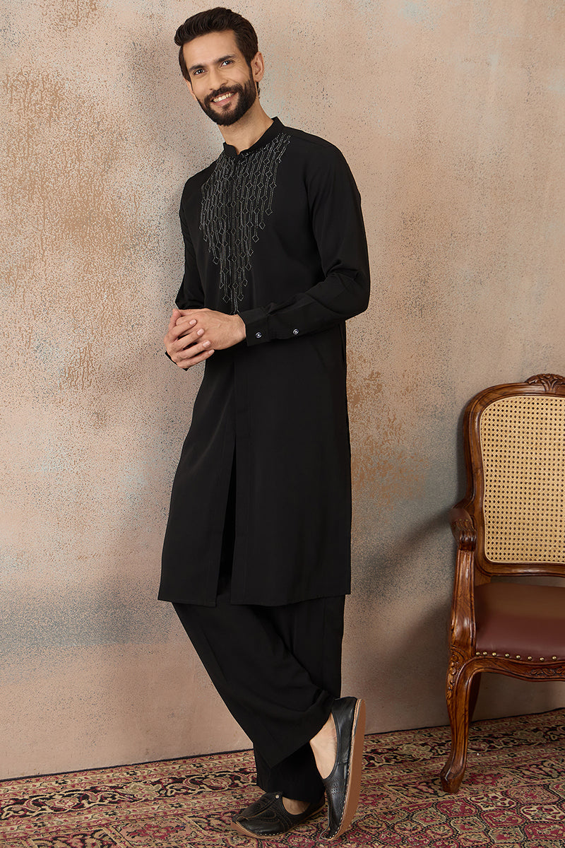 ethnic-bay-men-black-viscose-rayon-ethnic-motifs-printed-kurta-with-trouser-mkset2392