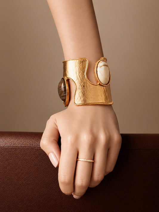 The Lunar Stone Open Cuff