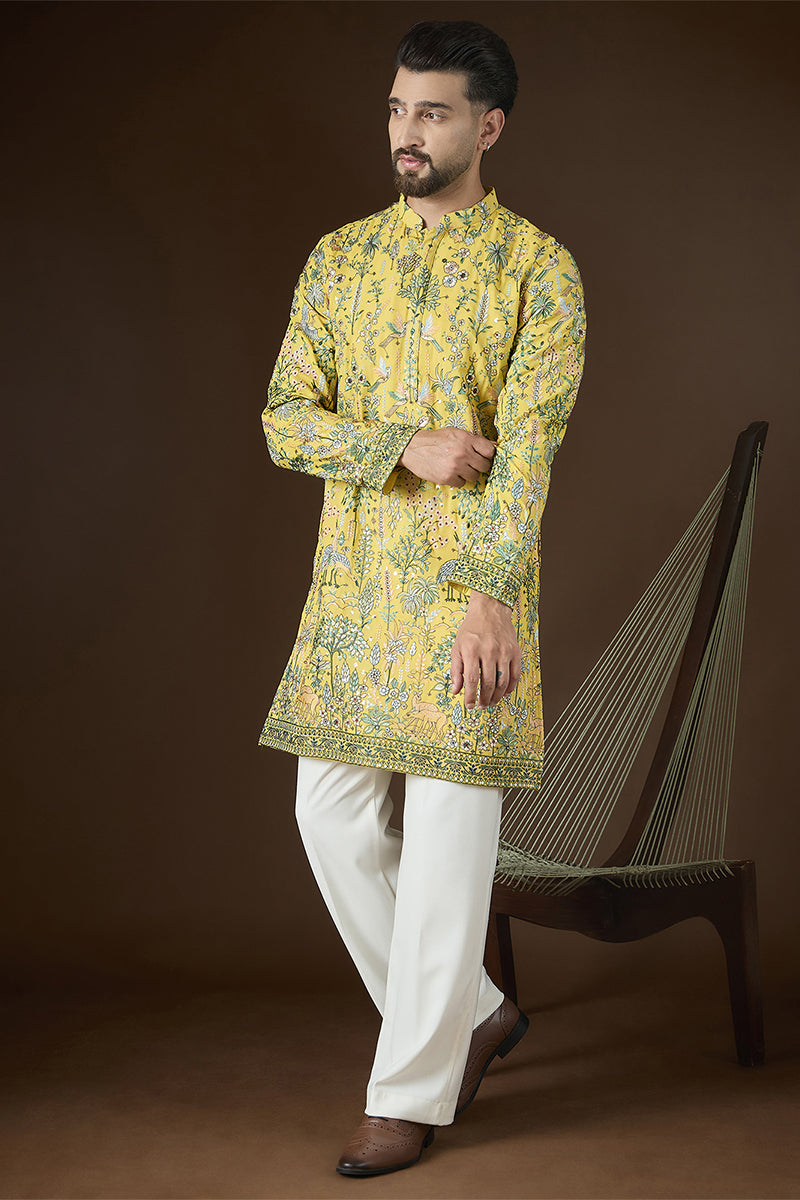 ethnic-bay-yellow-georgette-solid-embroidered-kurta-with-trouser-mkset2727