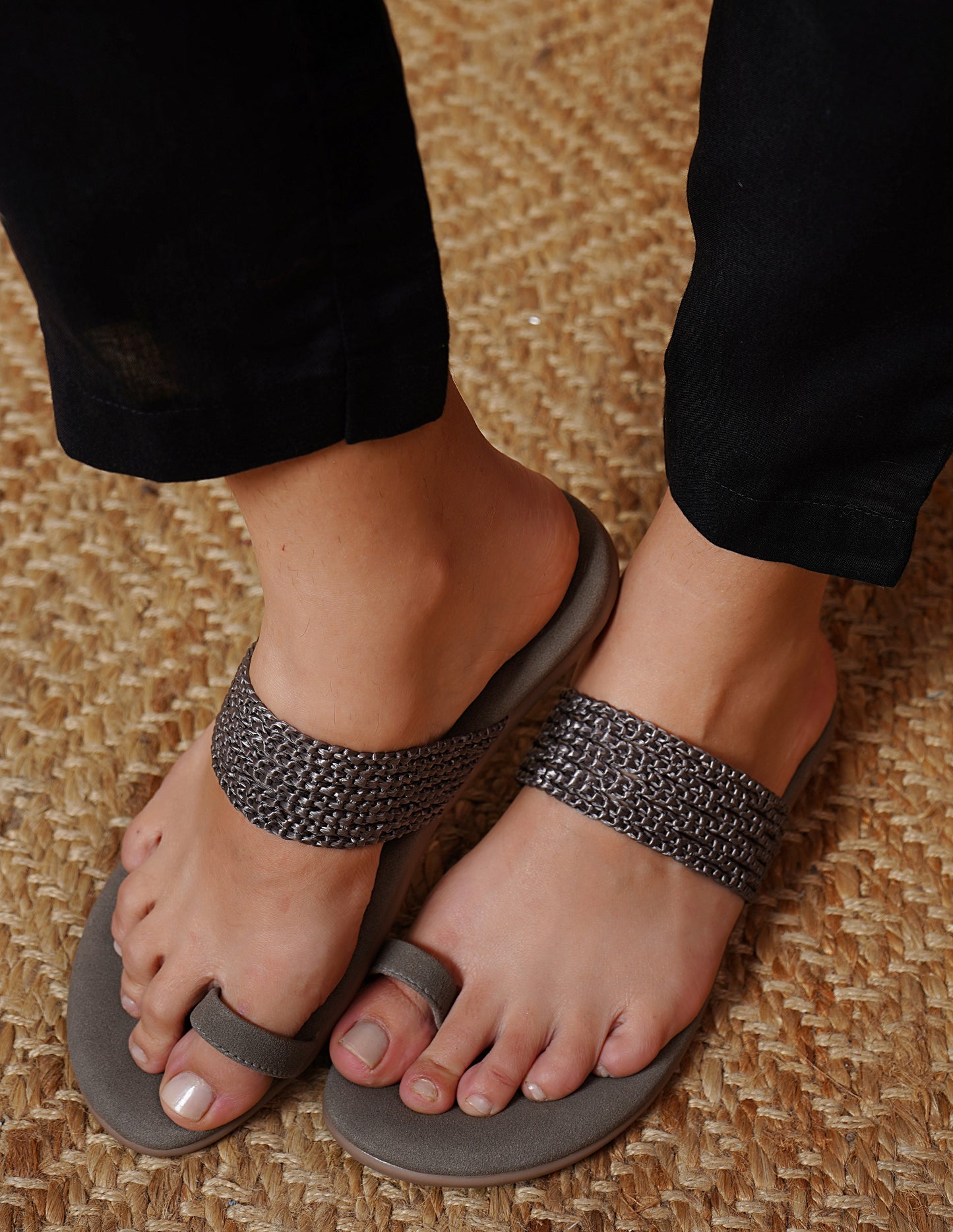 Grey Smart Casual Flats